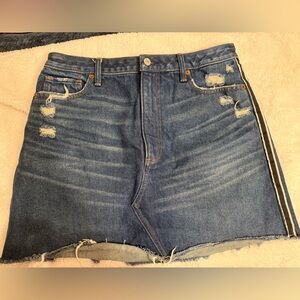 Abercrombie & Fitch Blue Denim A-Line Skirt